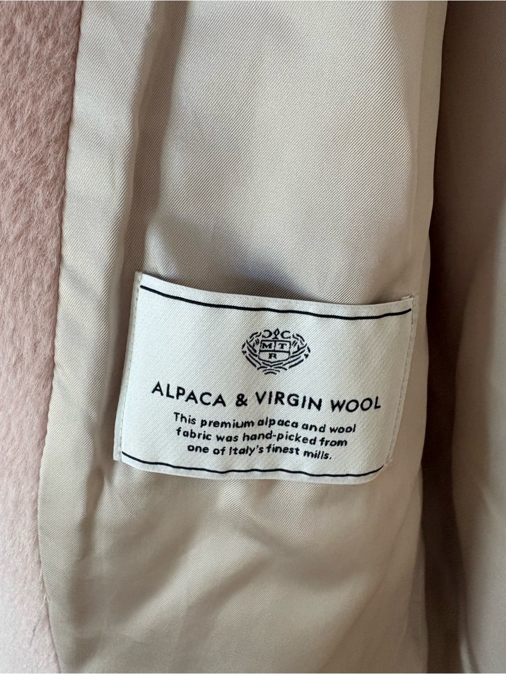 Babaton Stedman Aritzia Coat Alpaca & Virgin Wool Size XS Blush Pink Luxury Coat - Picture 9 of 12